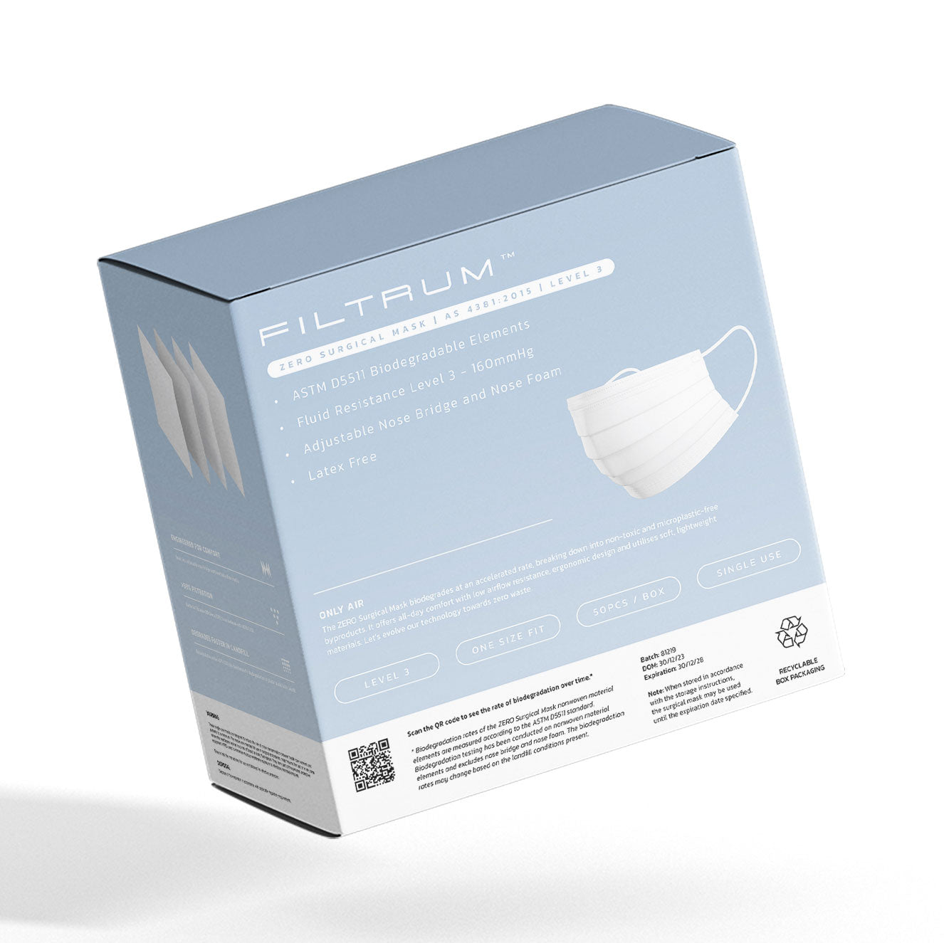 ZERO Surgical Mask | Earloops | 50 Pack